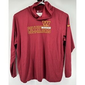 Nike Dri Fit Washington Commanders Long Sleeve Hooded Pullover Red 3XL